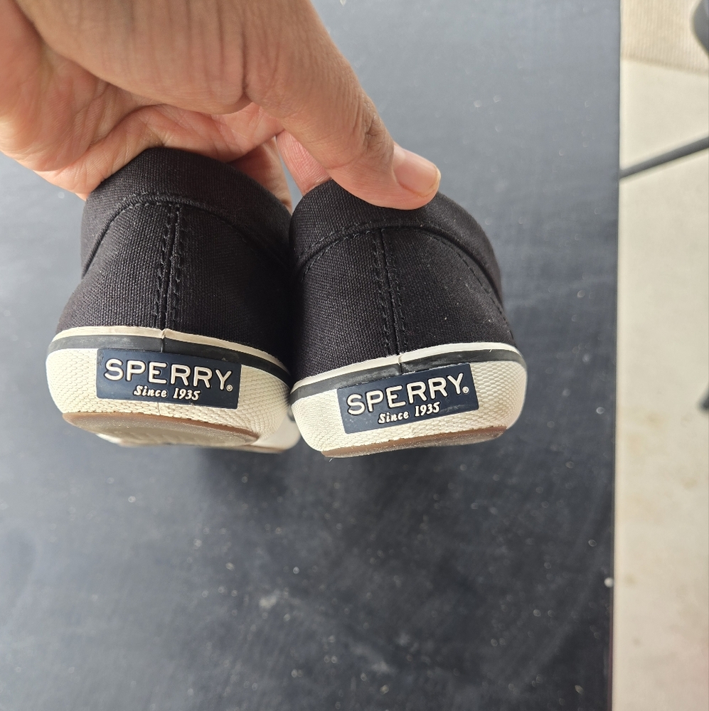 Sperry Black Sneakers Classic Nautical Style‎ - Picture 3 of 5